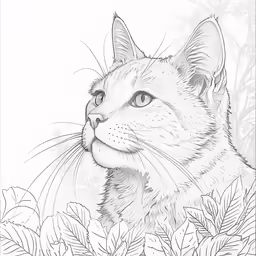 the face of a cat that is on a white background