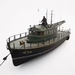 a large boat sits on the water and it is rigged
