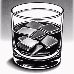 ice cubes in a glass on top of water