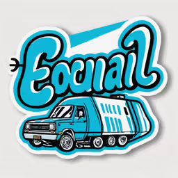 a blue truck sticker saying gocali