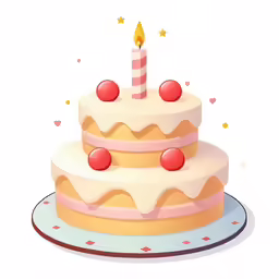 an image of a large cake with candle
