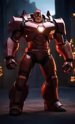 a large model iron man that looks like a robot