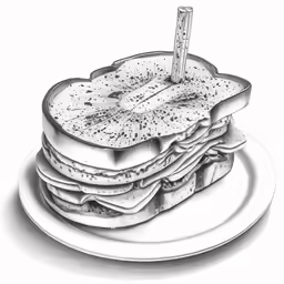 the b is for toast on a plate