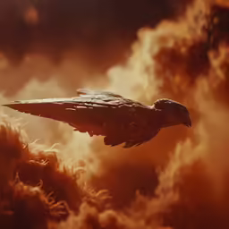 a bird that is flying through the air