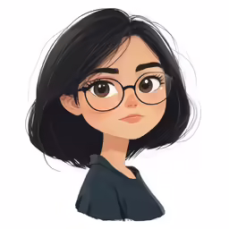 a woman wearing glasses with her face in half