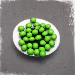 a plate of green fruit is seen on the ground