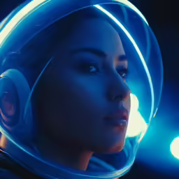 a close up of a person in a spacesuit