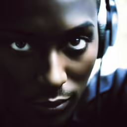 a man with headphones around his neck