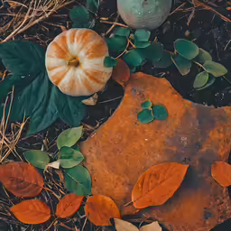 the stone is laying down on the ground
