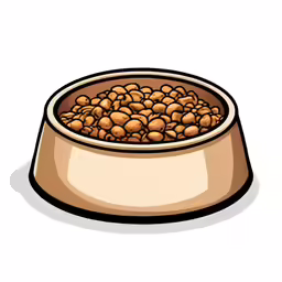 a bowl of dog food clip art free to use