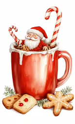 an image of a christmas cup and some cookies