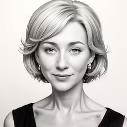 a black and white photograph of a woman