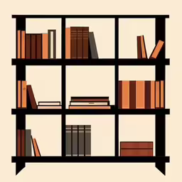 the bookshelves have many books on top,a book shelf filled with books and boxes