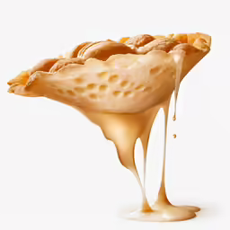 an image of a slice of pie being poured on it