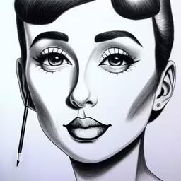 the drawing depicts a girl