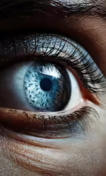 an image of an eye with an extremely dark spot