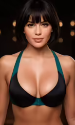 sexy woman with bra posing for a picture