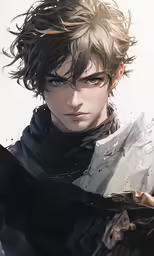 an anime image with long black hair