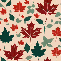 a large number of leaves in different colors,colorful leaves in green, red and orange
