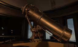 there is an telescope in the table