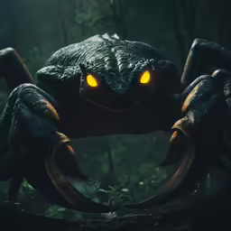an animated creature with glowing eyes and huge limbs
