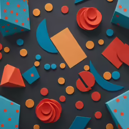 some different colored paper and circles
