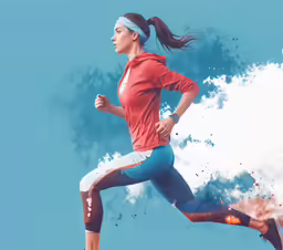 a female athlete on her way to finish the race