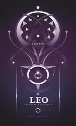the leo conference poster is designed in purple