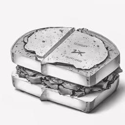 a sandwich has been drawn with white paper