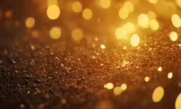a close - up of golden bokements, lights, and grass