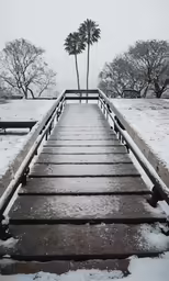 there is a large tree that is covered in snow