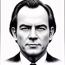 a close up of a person wearing a suit and tie