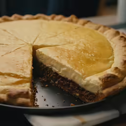 a cake is on the table and has been sliced