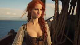 an image of a beautiful redhead woman with red hair,a beautiful redhead woman wearing an outfit is posing for a photograph