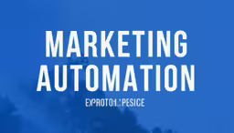 an image of a blue sky with the text marketing automation on it