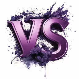 the letter s in purple paint