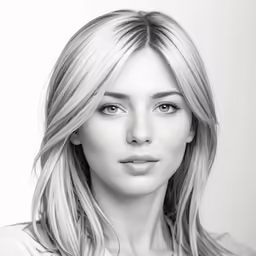 a drawing of a woman with blonde hair