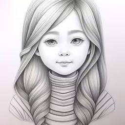 a drawing of a girl