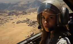 a woman in an airplane looking out the window