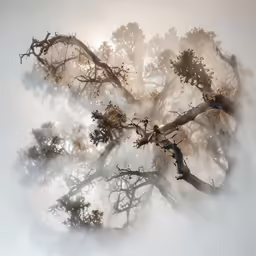 a tree branch is standing in the air