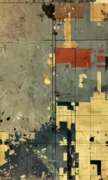 the dirty tiles and the grungy paint give it a unique texture