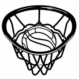 a basketball hoop with a ball inside,basketball hoop with ball in it coloring page,a basketball hoop with a ball inside of it,a basketball hoop drawing with the ball in it,basketball hoop with ball in it coloring page
