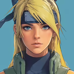 an avatar in a cartoon character that looks like he is a girl with blonde hair and a