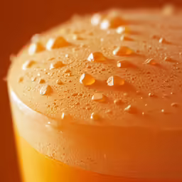 the bubbles of a liquid is on top of the surface