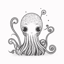 an octopus with a funny face drawn on it