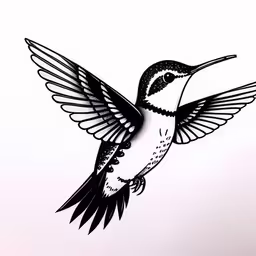a bird with its wings outstretched in the air,a small bird flying with its wings spread