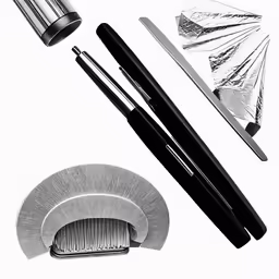 this is a collection of items used to create a hair brush
