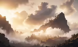 the landscape is amazing and shows clouds and trees