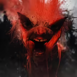 an image of a scary monster with blood all over