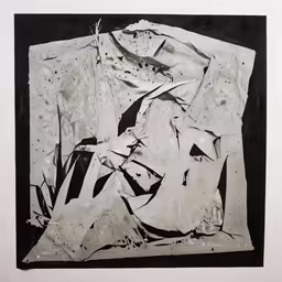 an image of a black and white drawing on paper